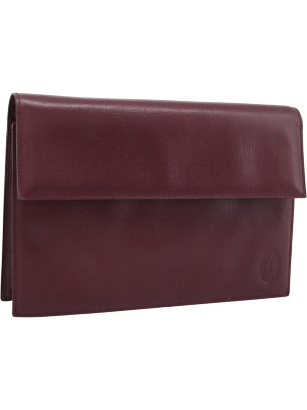 Cartier Must Line Clutch Bag Leather Bordeaux Gold